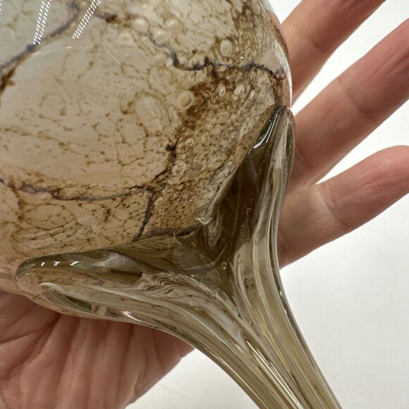 Jozefina Krosno Art Glass Oil Lamp Sculpture Handblown 8” - Picture 7 of 7